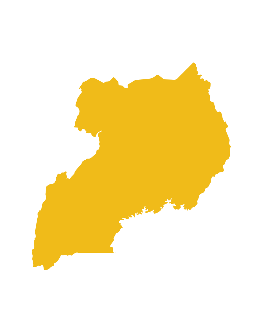 Uganda Footprint Outline Map